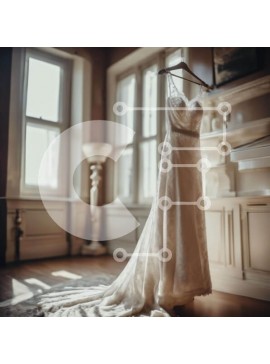 Σετ των 2 Intra Συλλεκτικό Ξύλινο Παζλ Plywood  4mm - Κομψό λευκό νυφικό Σε Ξύλινο Κουτί - Διαστάσεις: 10x10 cm – 25 κομμάτια