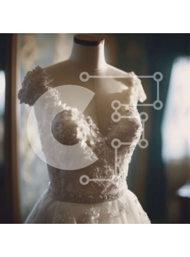 Σετ των 2 Intra Συλλεκτικό Ξύλινο Παζλ Plywood  4mm - Επίδειξη λευκού νυφικού Σε Ξύλινο Κουτί - Διαστάσεις: 10x10 cm – 25 κομμάτια