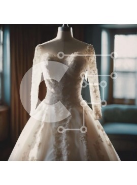 Σετ των 2 Intra Συλλεκτικό Ξύλινο Παζλ Plywood  4mm - Νυφικό που εμφανίζεται σε ένα φωτεινό δωμάτιο Σε Ξύλινο Κουτί - Διαστάσεις: 10x10 cm – 25 κομμάτια