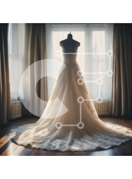 Σετ των 2 Intra Συλλεκτικό Ξύλινο Παζλ Plywood  4mm - Νυφικό που εμφανίζεται σε φυσικό φως Σε Ξύλινο Κουτί - Διαστάσεις: 10x10 cm – 25 κομμάτια