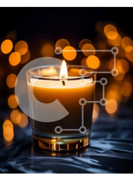 Intra Συλλεκτικό Ξύλινο Παζλ Plywood  4mm - Αναμμένο κερί με πολύχρωμα φώτα στο σκοτάδι Σε Ξύλινο Κουτί - Διαστάσεις Puzzle: 10x10 cm – 25 κομμάτια