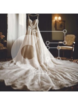 Σετ των 2 Intra Συλλεκτικό Ξύλινο Παζλ Plywood  4mm - Κρεμασμένο νυφικό σε άδειο δωμάτιο Σε Ξύλινο Κουτί - Διαστάσεις: 10x10 cm – 25 κομμάτια