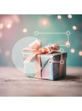 Σετ των 2 Intra Συλλεκτικό Ξύλινο Παζλ Plywood  4mm - Κομψή συσκευασία δώρου με ροζ κορδέλα και φώτα Bokeh Σε Ξύλινο Κουτί - Διαστάσεις: 10x10 cm – 25 κομμάτια