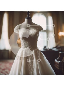 Σετ των 2 Intra Συλλεκτικό Ξύλινο Παζλ Plywood  4mm - Κομψό λευκό νυφικό σε μανεκέν Σε Ξύλινο Κουτί - Διαστάσεις: 10x10 cm – 25 κομμάτια