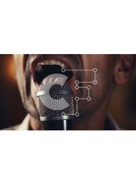 Intra Συλλεκτικό Ξύλινο Παζλ Plywood  4mm - Άνθρωπος που τραγουδά στα ακουστικά με το μικρόφωνο Σε Ξύλινο Κουτί - Διαστάσεις Puzzle: 10x10 cm – 25 κομμάτια