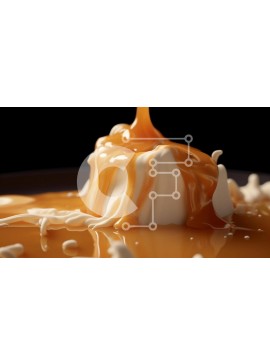 Σετ των 2 Intra Συλλεκτικό Ξύλινο Παζλ Plywood  4mm - Επιδόρπιο περιχυμένο σε σάλτσα καραμέλας Σε Ξύλινο Κουτί - Διαστάσεις: 10x10 cm – 25 κομμάτια