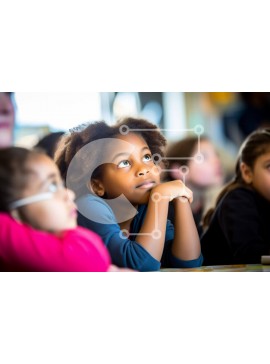 Intra Συλλεκτικό Ξύλινο Παζλ Plywood  4mm - Παιδιά που κάθονται σε ένα τραπέζι Σε Ξύλινο Κουτί - Διαστάσεις Puzzle: 10x10 cm – 25 κομμάτια