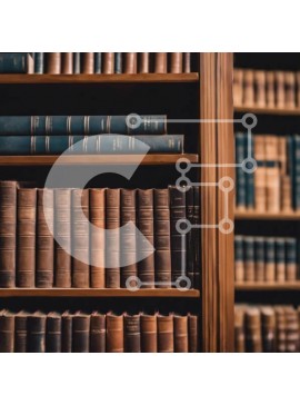 Intra Συλλεκτικό Ξύλινο Παζλ Plywood  4mm - Vintage βιβλιοθήκη με παλιά βιβλία Σε Ξύλινο Κουτί - Διαστάσεις Puzzle: 10x10 cm – 25 κομμάτια