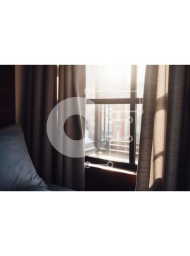 Intra Συλλεκτικό Ξύλινο Παζλ Plywood  4mm - Υπνοδωμάτιο με θέα στην Πόλη Σε Ξύλινο Κουτί - Διαστάσεις Puzzle: 10x10 cm – 25 κομμάτια