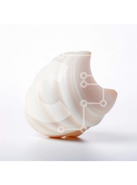 Intra Συλλεκτικό Ξύλινο Παζλ Plywood  4mm - Λευκό και Ροζ Κοχύλι Κόγχης Σε Ξύλινο Κουτί - Διαστάσεις: 10x10 cm – 25 κομμάτια