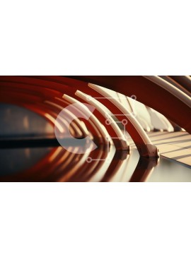 Intra Συλλεκτικό Ξύλινο Παζλ Plywood  4mm - Ήρεμη σκηνή: Γέφυρα με καμάρες και πρόσωπο σε πορτοκαλί πάγκο κοντά στο νερό Σε Ξύλινο Κουτί - Διαστάσεις Puzzle: 10x10 cm – 25 κομμάτια