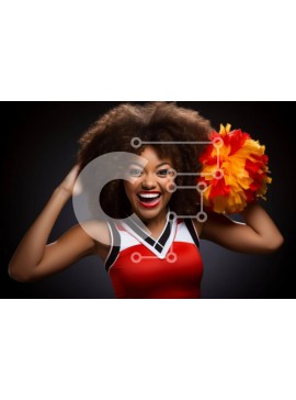 Intra Συλλεκτικό Ξύλινο Παζλ Plywood  4mm - Χαμογελαστή Μαζορέτα με Πομ-Πομ Σε Ξύλινο Κουτί - Διαστάσεις Puzzle: 10x10 cm – 25 κομμάτια