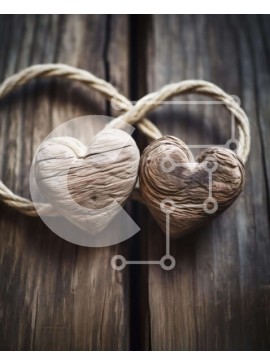 Intra Συλλεκτικό Ξύλινο Παζλ Plywood  4mm - Ξύλινα σχήματα καρδιάς δεμένα μαζί με σχοινί Σε Ξύλινο Κουτί - Διαστάσεις Puzzle: 10x10 cm – 25 κομμάτια