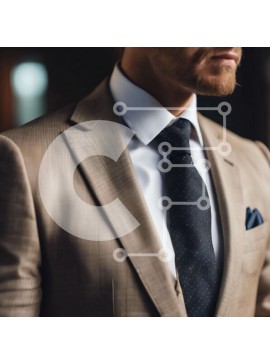 Intra Συλλεκτικό Ξύλινο Παζλ Plywood  4mm - Άνδρας με μαύρη στολή και μαύρη γραβάτα Σε Ξύλινο Κουτί - Διαστάσεις Puzzle: 10x10 cm – 25 κομμάτια