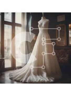 Σετ των 2 Intra Συλλεκτικό Ξύλινο Παζλ Plywood  4mm - Νυφικό μανεκέν στην οθόνη στο φωτεινό δωμάτιο Σε Ξύλινο Κουτί - Διαστάσεις: 10x10 cm – 25 κομμάτια