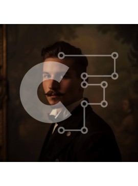 Intra Συλλεκτικό Ξύλινο Παζλ Plywood  4mm - Άνδρας με σμόκιν και παπιγιόν Σε Ξύλινο Κουτί - Διαστάσεις Puzzle: 10x10 cm – 25 κομμάτια