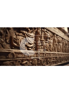 Intra Συλλεκτικό Ξύλινο Παζλ Plywood  4mm - Περίπλοκα ξυλόγλυπτα στον αρχαίο πολιτισμό Σε Ξύλινο Κουτί - Διαστάσεις Puzzle: 10x10 cm – 25 κομμάτια