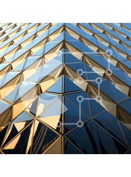 Intra Συλλεκτικό Ξύλινο Παζλ Plywood  4mm - Φουτουριστικό κτήριο με γεωμετρικά σχήματα Σε Ξύλινο Κουτί - Διαστάσεις Puzzle: 10x10 cm – 25 κομμάτια