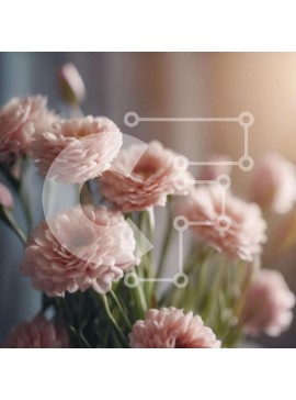 Intra Συλλεκτικό Ξύλινο Παζλ Plywood  4mm - Ζωντανά ροζ λουλούδια σε βάζο με φως του ήλιου Σε Ξύλινο Κουτί - Διαστάσεις: 10x10 cm – 25 κομμάτια