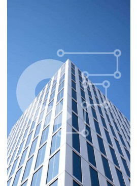 Intra Συλλεκτικό Ξύλινο Παζλ Plywood  4mm - Ψηλό λευκό κτίριο με παράθυρα και μπλε ουρανό Σε Ξύλινο Κουτί - Διαστάσεις Puzzle: 10x10 cm – 25 κομμάτια