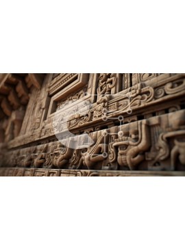 Intra Συλλεκτικό Ξύλινο Παζλ Plywood  4mm - Περίπλοκος σκαλιστός ξύλινος τοίχος Σε Ξύλινο Κουτί - Διαστάσεις Puzzle: 10x10 cm – 25 κομμάτια