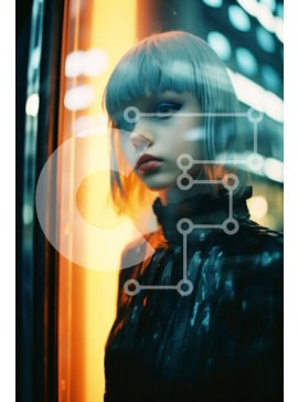 Intra Συλλεκτικό Ξύλινο Παζλ Plywood  4mm - Νεαρή γυναίκα στο φωτισμένο παράθυρο Σε Ξύλινο Κουτί - Διαστάσεις Puzzle: 10x10 cm – 25 κομμάτια