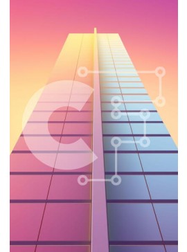 Intra Συλλεκτικό Ξύλινο Παζλ Plywood  4mm - Πολύχρωμο αφηρημένο κτίρια εικονογράφηση Σε Ξύλινο Κουτί - Διαστάσεις Puzzle: 10x10 cm – 25 κομμάτια