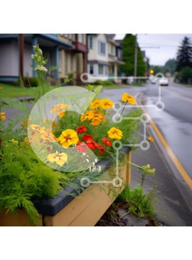 Intra Συλλεκτικό Ξύλινο Παζλ Plywood  4mm - Yellow Flower Box από την πολυσύχναστη διασταύρωση Σε Ξύλινο Κουτί - Διαστάσεις: 10x10 cm – 25 κομμάτια