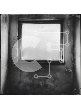 Intra Συλλεκτικό Ξύλινο Παζλ Plywood  4mm - Κενό σκοτεινό δωμάτιο με σπασμένο παράθυρο Σε Ξύλινο Κουτί - Διαστάσεις Puzzle: 10x10 cm – 25 κομμάτια