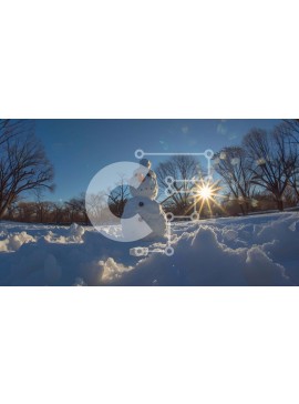 Intra Συλλεκτικό Ξύλινο Παζλ Plywood  4mm - Χιονάνθρωπος στη Χώρα των Θαυμάτων του Χειμώνα Σε Ξύλινο Κουτί - Διαστάσεις Puzzle: 10x10 cm – 25 κομμάτια