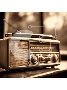 Intra Συλλεκτικό Ξύλινο Παζλ Plywood  4mm - Vintage ραδιόφωνο σε ξύλινο τραπέζι Σε Ξύλινο Κουτί - Διαστάσεις Puzzle: 10x10 cm – 25 κομμάτια