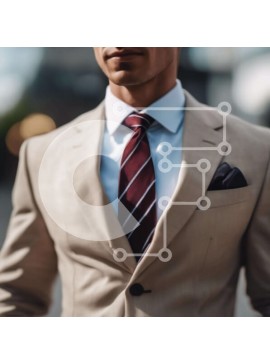 Intra Συλλεκτικό Ξύλινο Παζλ Plywood  4mm - Άνδρας με μαύρισμα στολή και ριγέ γραβάτα Σε Ξύλινο Κουτί - Διαστάσεις Puzzle: 10x10 cm – 25 κομμάτια