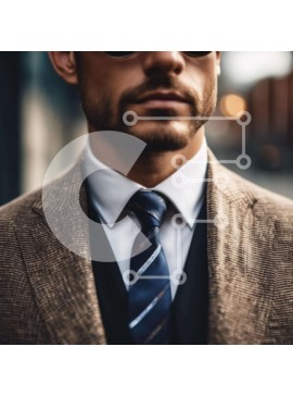 Intra Συλλεκτικό Ξύλινο Παζλ Plywood  4mm - Επαγγελματίας άνδρας με κοστούμι και γραβάτα με γυαλιά ηλίου Σε Ξύλινο Κουτί - Διαστάσεις Puzzle: 10x10 cm – 25 κομμάτια