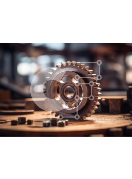 Intra Συλλεκτικό Ξύλινο Παζλ Plywood  4mm - Βιομηχανικά μεταλλικά εργαλεία σε ξύλινο τραπέζι Σε Ξύλινο Κουτί - Διαστάσεις Puzzle: 10x10 cm – 25 κομμάτια