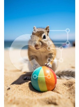 Σετ των 2 Intra Συλλεκτικό Ξύλινο Παζλ Plywood  4mm - Παιχνιδιάρικος σκίουρος με το πασχαλινό αυγό Σε Ξύλινο Κουτί - Διαστάσεις: 10x10 cm – 25 κομμάτια