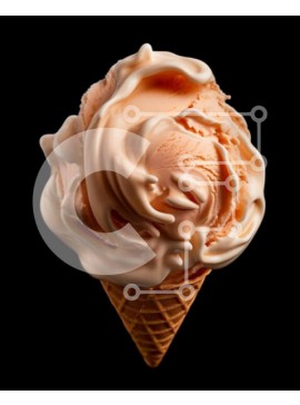 Σετ των 2 Intra Συλλεκτικό Ξύλινο Παζλ Plywood  4mm - Παγωτό χωνάκι βάφλας με σαντιγί πορτοκαλιού Σε Ξύλινο Κουτί - Διαστάσεις: 10x10 cm – 25 κομμάτια