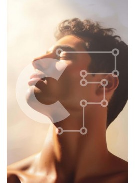 Intra Συλλεκτικό Ξύλινο Παζλ Plywood  4mm - Άνδρας χωρίς πουκάμισο που κοιτάζει ψηλά στον ήλιο Σε Ξύλινο Κουτί - Διαστάσεις Puzzle: 10x10 cm – 25 κομμάτια