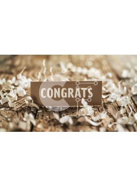 Intra Συλλεκτικό Ξύλινο Παζλ Plywood  4mm - Κάρτα συγχαρητηρίων με κομφετί Σε Ξύλινο Κουτί - Διαστάσεις Puzzle: 10x10 cm – 25 κομμάτια