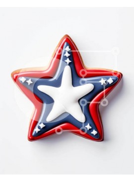 Σετ των 2 Intra Συλλεκτικό Ξύλινο Παζλ Plywood  4mm - Πατριωτικό μπισκότο σε σχήμα αστεριού Σε Ξύλινο Κουτί - Διαστάσεις: 10x10 cm – 25 κομμάτια