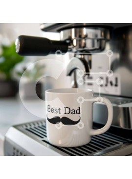 Intra Συλλεκτικό Ξύλινο Παζλ Plywood  4mm - Καλύτερη κούπα καφέ και μηχανή εσπρέσο Dad Σε Ξύλινο Κουτί - Διαστάσεις Puzzle: 10x10 cm – 25 κομμάτια