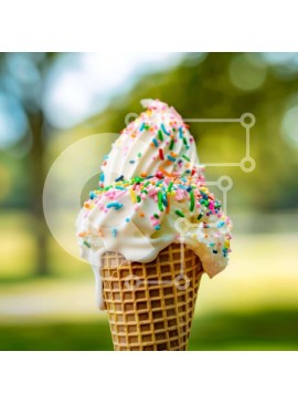 Σετ των 2 Intra Συλλεκτικό Ξύλινο Παζλ Plywood  4mm - Παγωτό χωνάκι βάφλας με πολύχρωμα ψεκάσματα Σε Ξύλινο Κουτί - Διαστάσεις: 10x10 cm – 25 κομμάτια