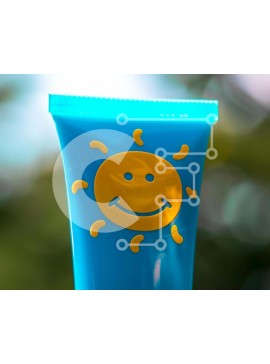 Σετ των 2 Intra Συλλεκτικό Ξύλινο Παζλ Plywood  4mm - Μπλε αντηλιακό σωληνάριο με σχέδιο Smiling Sun Σε Ξύλινο Κουτί - Διαστάσεις: 10x10 cm – 25 κομμάτια