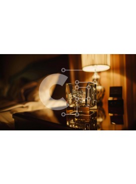 Intra Συλλεκτικό Ξύλινο Παζλ Plywood  4mm - Διαφανές γυάλινο βάζο στο κομοδίνο Σε Ξύλινο Κουτί - Διαστάσεις Puzzle: 10x10 cm – 25 κομμάτια