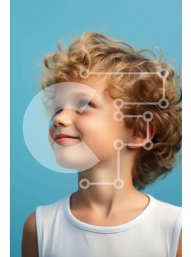 Intra Συλλεκτικό Ξύλινο Παζλ Plywood  4mm - Χαρούμενο νεαρό αγόρι που κοιτάζει ψηλά στο μπλε ουρανό Σε Ξύλινο Κουτί - Διαστάσεις Puzzle: 10x10 cm – 25 κομμάτια