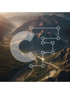 Intra Συλλεκτικό Ξύλινο Παζλ Plywood  4mm - Εναέριο ορεινό τοπίο Σε Ξύλινο Κουτί - Διαστάσεις: 10x10 cm – 25 κομμάτια