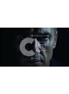 Intra Συλλεκτικό Ξύλινο Παζλ Plywood  4mm - Έντονη εστίαση: Άνθρωπος που κοιτάζει στο σκοτάδι Σε Ξύλινο Κουτί - Διαστάσεις Puzzle: 10x10 cm – 25 κομμάτια