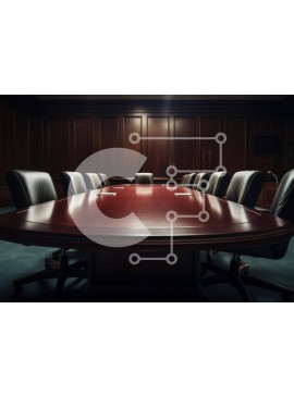 Intra Συλλεκτικό Ξύλινο Παζλ Plywood  4mm - Κενή αίθουσα συσκέψεων με ξύλινο τραπέζι συνεδριάσεων Σε Ξύλινο Κουτί - Διαστάσεις Puzzle: 10x10 cm – 25 κομμάτια