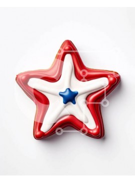 Σετ των 2 Intra Συλλεκτικό Ξύλινο Παζλ Plywood  4mm - Πατριωτικό μπισκότο σε σχήμα αστεριού Σε Ξύλινο Κουτί - Διαστάσεις: 10x10 cm – 25 κομμάτια