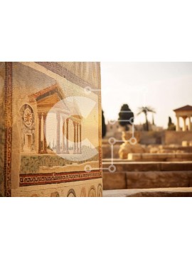 Intra Συλλεκτικό Ξύλινο Παζλ Plywood  4mm - Μωσαϊκό και κτίρια αρχαίας πόλης Σε Ξύλινο Κουτί - Διαστάσεις Puzzle: 10x10 cm – 25 κομμάτια