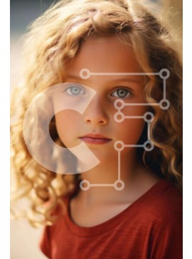 Intra Συλλεκτικό Ξύλινο Παζλ Plywood  4mm - Πορτρέτο ενός νεαρού κοριτσιού Σε Ξύλινο Κουτί - Διαστάσεις Puzzle: 10x10 cm – 25 κομμάτια